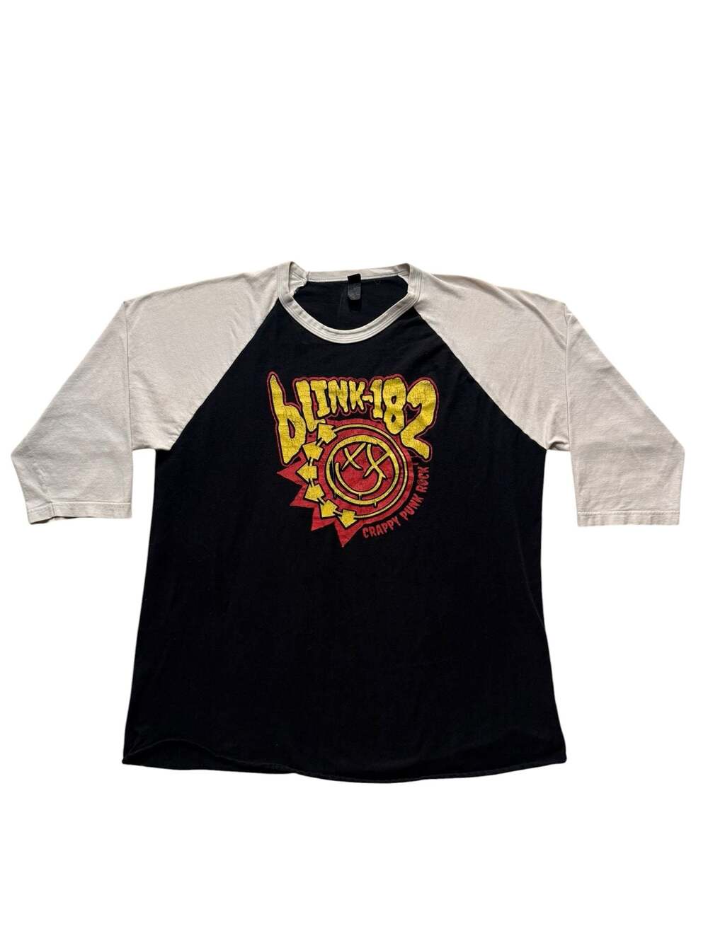 Blink-182 2016 North American Tour Crappy Punk Rock 3/4 Sleeve Raglan T-Shirt
